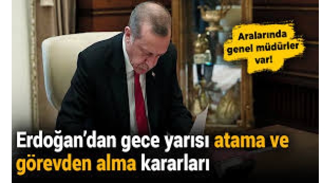 Erdoğan'dan gece yarısı görevden alma ve atama kararları! 