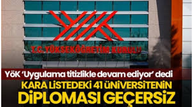 YÖK tek tek açıkladı! İşte diploması geçersiz olan okullar