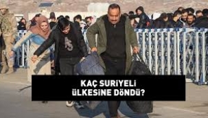 Rejim değişikliği sonrası ülkesine dönen Suriyelilerin sayısı belli oldu!