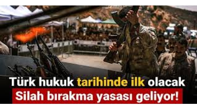 Silah bırakma yasası geliyor