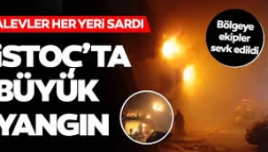 İSTOÇ'ta yangın söndürülemiyor! İş yerleri yanıyor