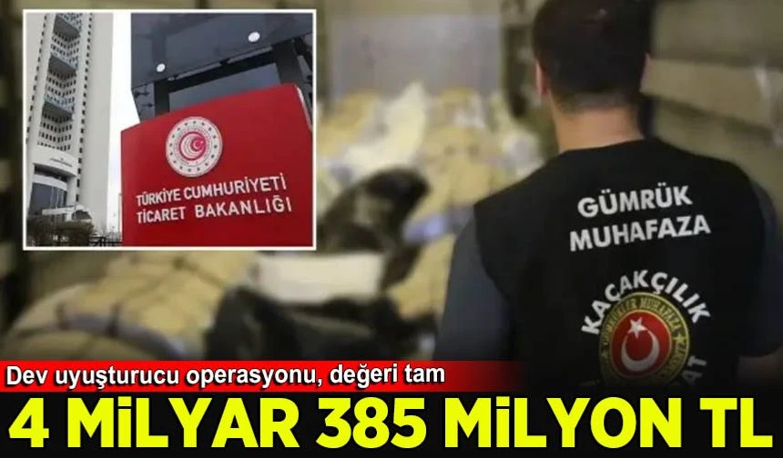 3 ilde uyuşturucu operasyonu: Değeri tam 4 milyar 385 milyon TL