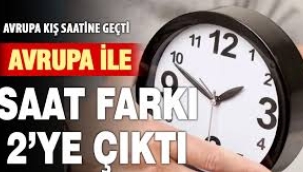 Avrupa ile Türkiye arasındaki saat farkı bu gece değişti