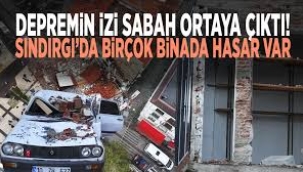 Depremin izleri ortaya çıktı