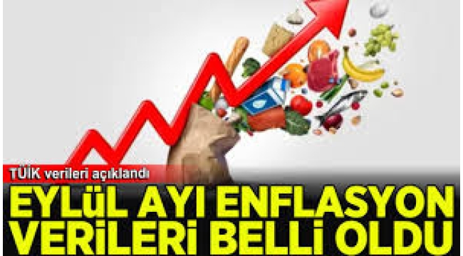 Eylül ayı enflasyon rakamları açıklandı