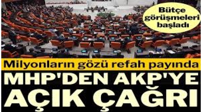  MHP'den AKP'ye açık çağrı