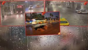 Sağanak İstanbul'u vurdu! Fatih'te yol çöktü, İstiklal Caddesi göle döndü