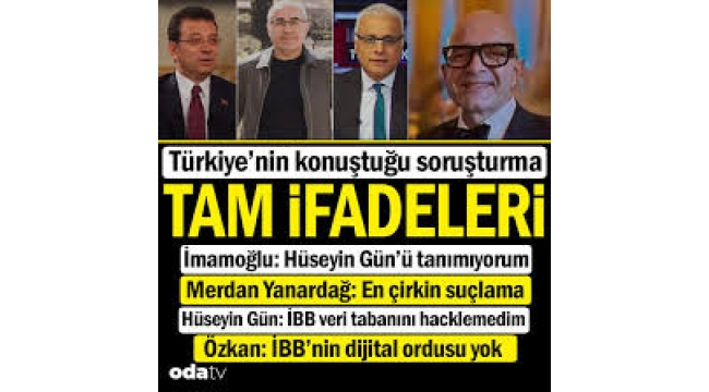 Türkiye'nin konuştuğu soruşturma: Tam ifadeleri