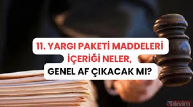 11'inci Yargı Paketi'ne dair yeni detay! 30 yıla kadar hapis cezası…