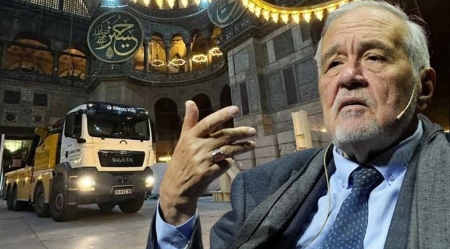 İlber Ortaylı'dan Ayasofya'daki iş makineli görüntülere tepki