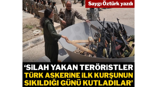 Sözde silah bırakan teröristler yıldönümlerini böyle kutladı