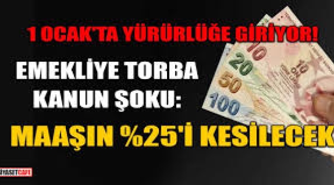 1 Ocak'tan itibaren borcu olan emeklinin maaşından para kesilecek!
