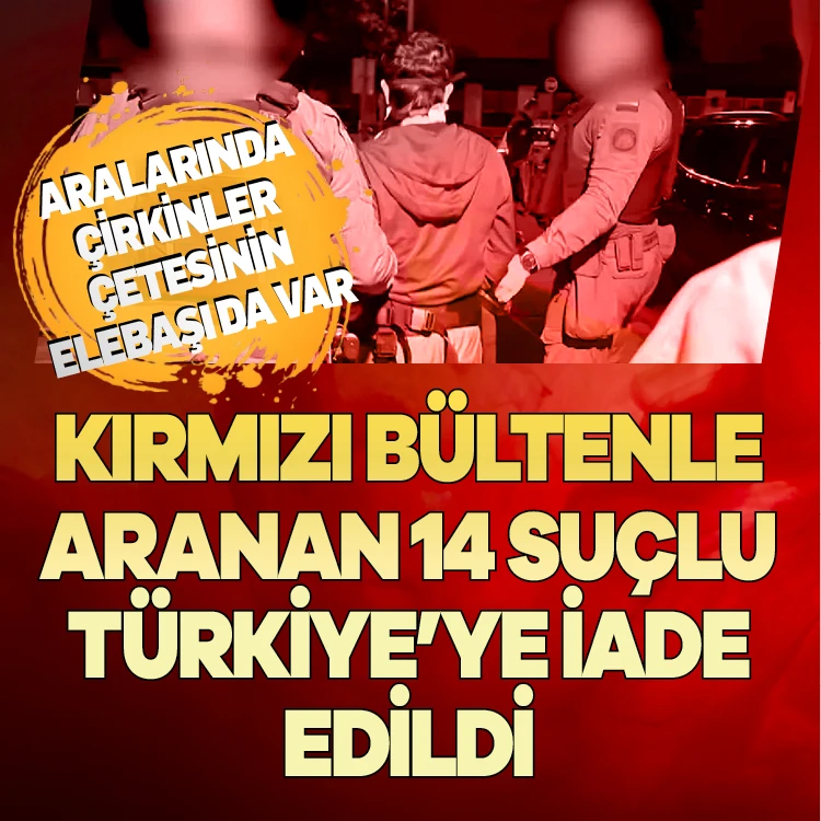 Bakan Yerlikaya duyurdu: 13'ü kırmızı bültenle aranan 14 suçlu Türkiye'ye getirildi!