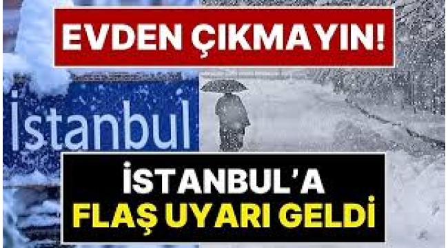 İstanbul'a kar alarmı: 'Evden çalışın' uyarısı bile yapıldı!