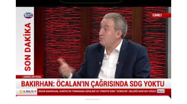 Tuncer Bakırhan: Öcalan'ın çağrısında SDG yoktu