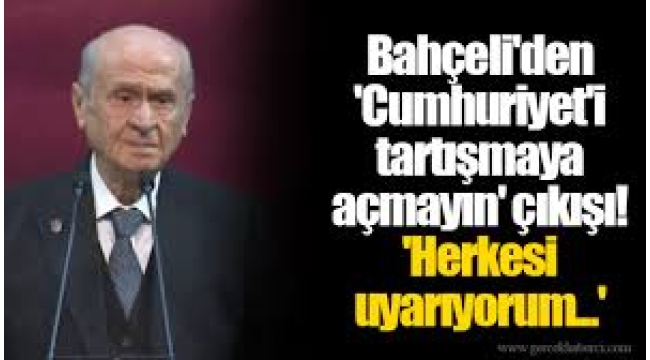 Bahçeli'den 'uyarı