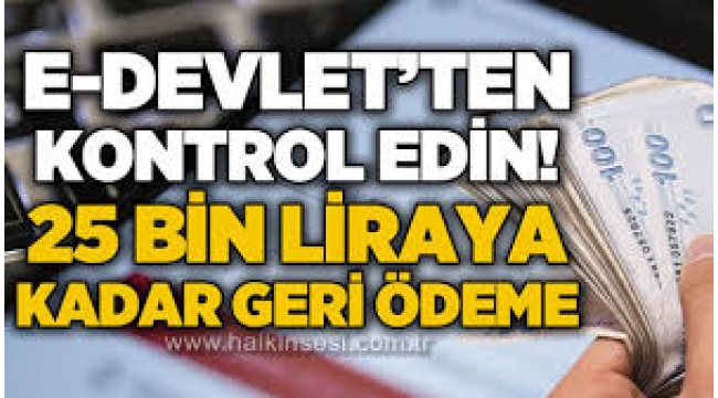 Görenler E-Devlete akın etti: SGK'dan 25 bin liraya kadar geri ödeme!