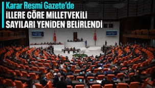 İllerin çıkaracağı milletvekili sayıları yeniden belirlendi!