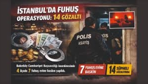 İstanbul'da fuhuş operasyonu: 14 şüpheli hakkında gözaltı kararı