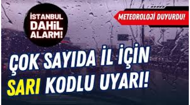 Meteoroloji'den 5 şehrimize sarı kodlu uyarı: AKOM'dan İstanbul açıklaması