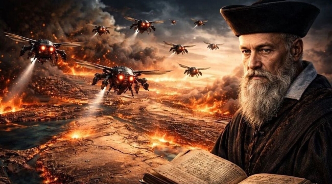 Nostradamus'un İran kehaneti korkuttu! "Gökyüzünde ateş, yerde kaos"