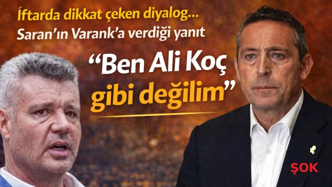 Sadettin Saran'dan Mustafa Varank'a olay söz! "Ben Ali Koç gibi değilim"