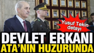 Devlet erkanı Atatürk'ün huzurunda...
