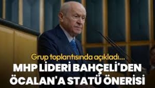 Bahçeli'den Öcalan'a statü önerisi: Barış süreci koordinatörü olsun