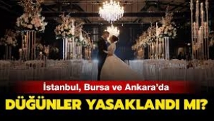 Ankara'da düğünlere yasak geldi