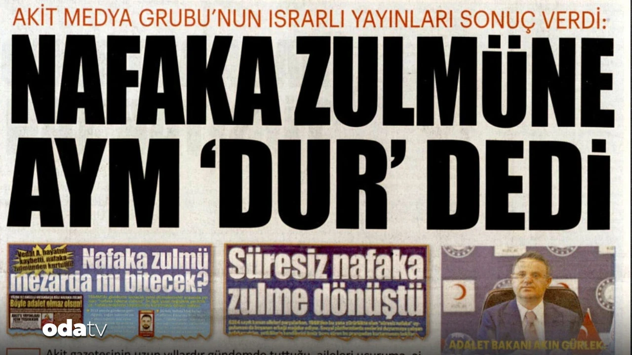 Kadınların yok sayıldığı Manşetlerin nafaka karnesi