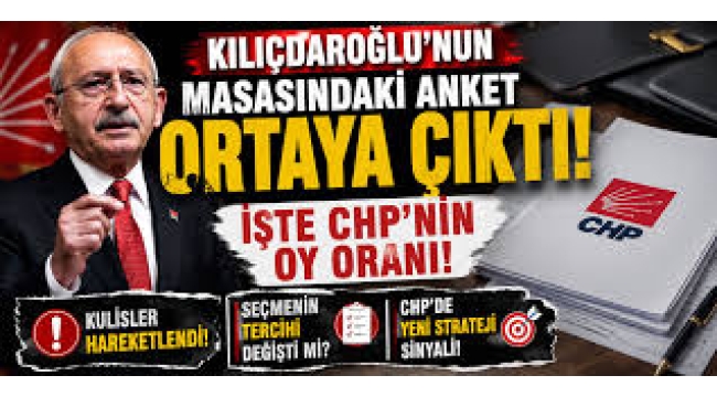Kılıçdaroğlu'nun masasındaki anket ortaya çıktı 