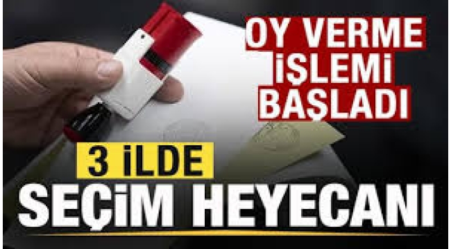Üç ilde sandıklar kuruldu: Oy verme işlemi başladı