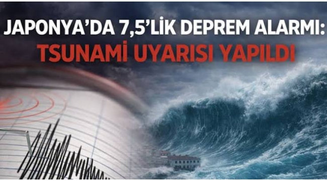 Japonya'da korkutan deprem!