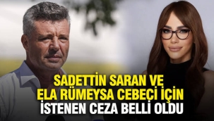 Sadettin Saran ve Ela Rümeysa Cebeci için istenen ceza belli oldu
