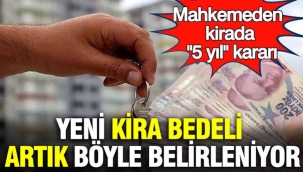 Yeni kira bedeli artık böyle belirleniyor 