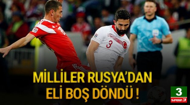 A Milli Takımımız Rusya'ya 2-0 mağlup oldu