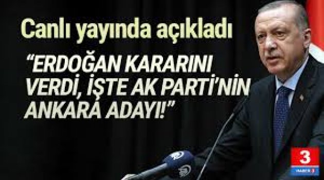 AK Parti'nin Ankara adayını canlı yayında açıkladı