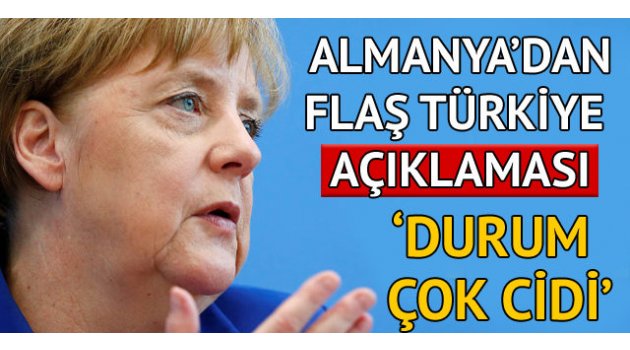 Almanya'dan flaş Türkiye açıklaması