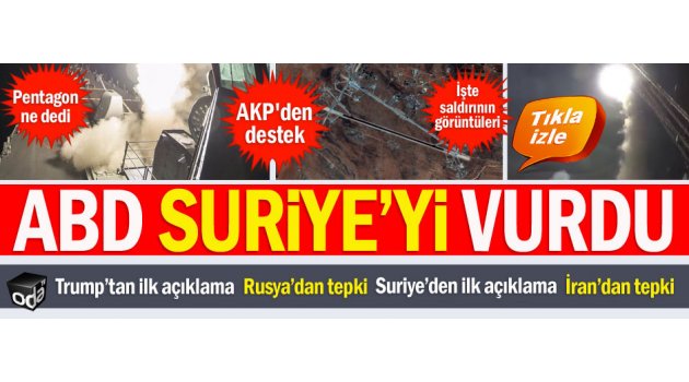 Amerika vururum dedi vurdu