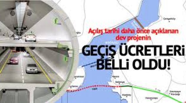Avrasya Tüneli'nde geçiş ücreti belli oldu