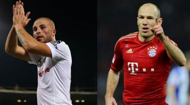 Beşiktaş'ta çıkan oyuncu Gökhan Töre, giren oyuncu Robben!