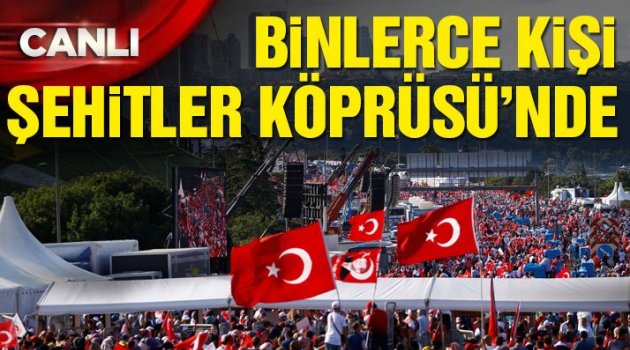 Binlerce kişi Şehitler Köprüsü'ne yürüyor