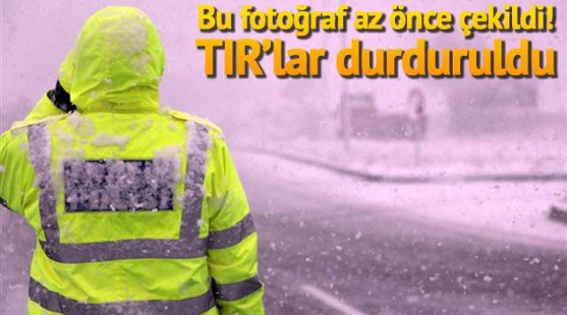 Bolu Dağı'nda kar yağışı ulaşımı olumsuz etkiliyor