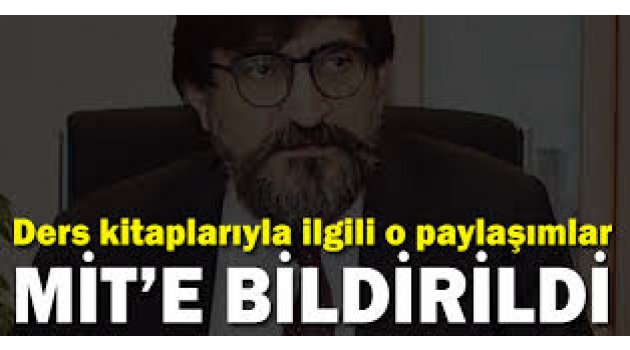 Ders kitabı paylaşımları MİT'e bildirildi