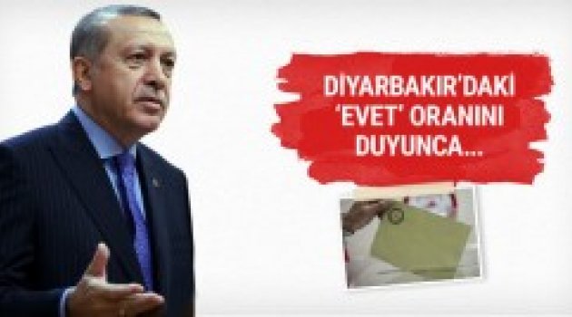 Erdoğan Diyarbakır'daki 'evet' oranını duyunca