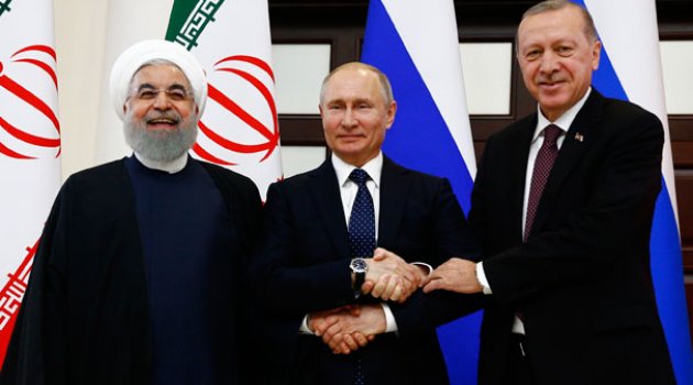 Erdoğan, Putin ve Ruhani'den ortak açıklama