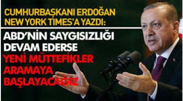 Erdoğan, The New York Times'a yazdı: Artık zamanı geldi