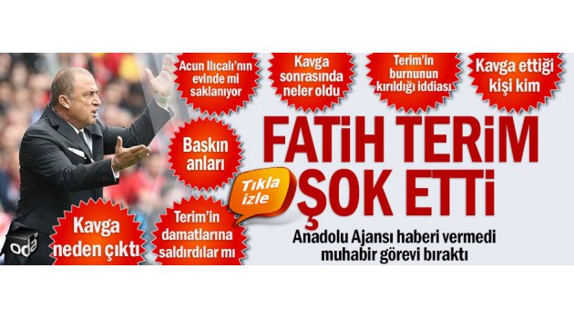 Fatih Terim şok etti