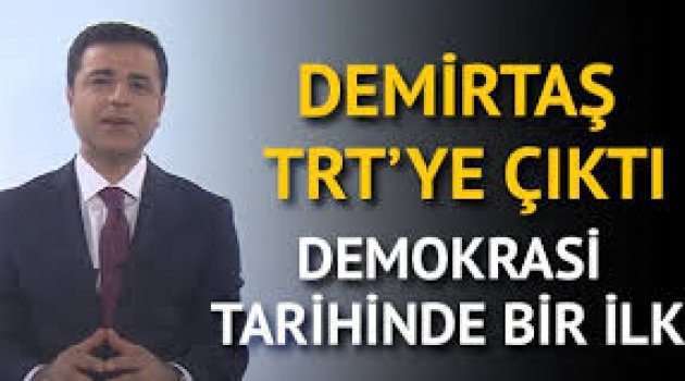 HDP'nin cumhurbaşkanı adayı Selahattin Demirtaş TRT'ye çıktı