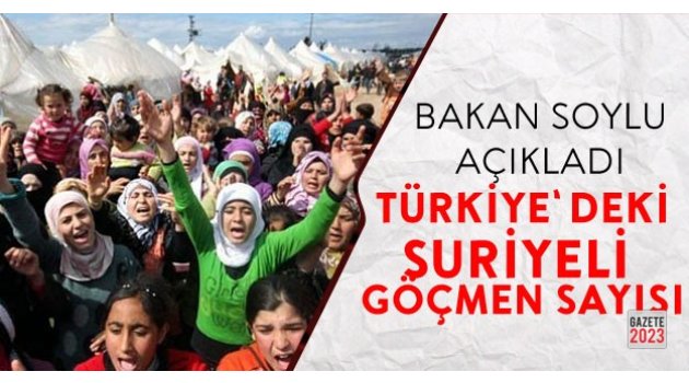 İçişleri Bakanı Soylu Türkiye'deki Suriyelilerin sayısını açıkladı